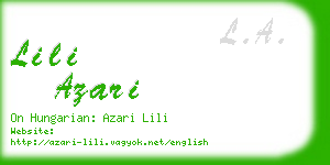 lili azari business card